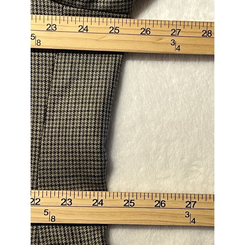 Ralph Lauren LRL Mens 48L Tan Brown Houndstooth Silk Wool Blazer Sport Jacket - Picture 12 of 14